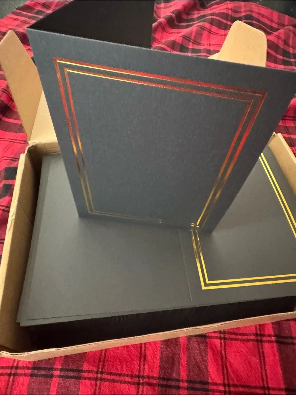 200pcs Black/Gold Photo Folder Card - Elegant Invitation Holder NWT